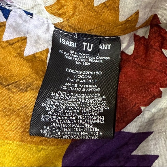 Isabel Marant Rare Multicolor Hoodia Cropped Puffer Vest Hooded Women’s One Size - Picture 16 of 16